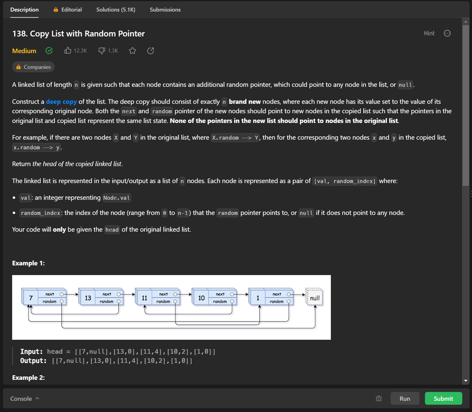 copy list with random pointer